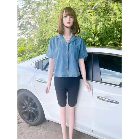 Set áo jean + quần ngố màu đen có 2 túi 2 bên Giá 290k Hàng có sẵn giao ngay