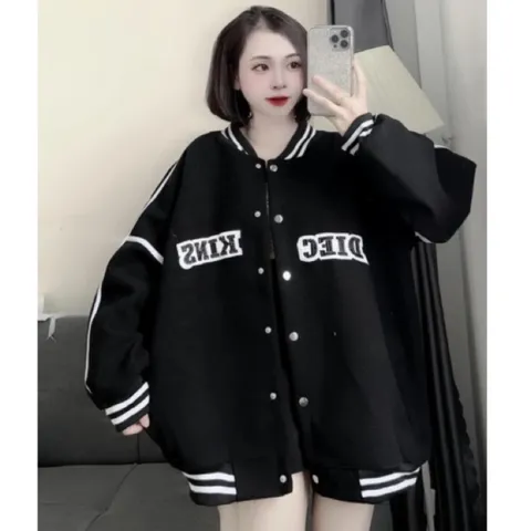 Áo khoác bomber nam nữ đêu mặc đẹp, viền tay form rộng siêu hot Giá 220k Hàng có sẵn giao ngay