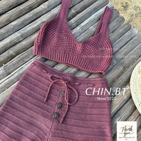 Set len quần ngắn siêu hot Giá 290k Len dày dặn đẹp nhé