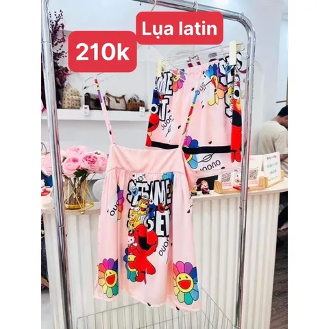 Thế giới đồ mặc nhà, mặc ngủ Chất liệu lụa latin Hàng cao cấp đẹp, mịn, sang Giá trên ảnh