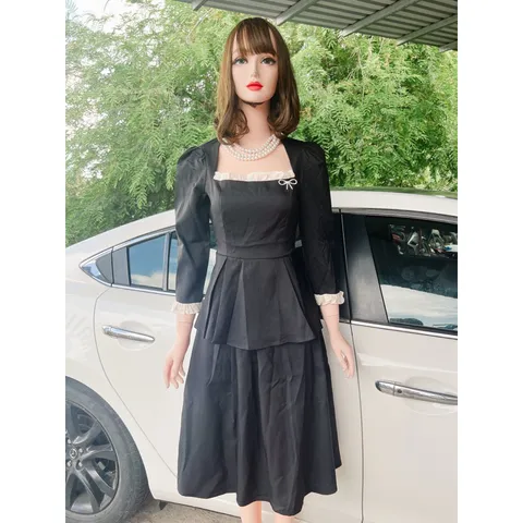 Set áo + chân váy màu đen Hàng có sẵn giao ngay L Hình shop chụp Giá 290k/ cả set