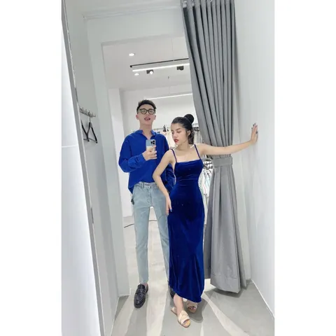 Đầm nhung thiết kế đi tiệc đi chơi sang trọng Giá 290k Hàng nhung cao cấp