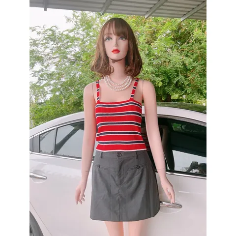 Áo 2 dây co giãn dễ chịu ☘️ Chất liệu: Len tăm ☘️ Kiểu dáng: Croptop Giá 150k