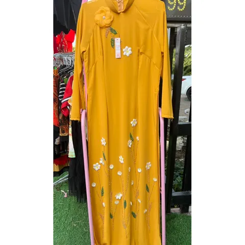 Áo dài chiffon 4 ta thêu đính kết siêu đẹp Giá 390k ( quần 90k/ cái) Hàng có sẵn giao ngay 2XL