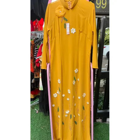 Áo dài chiffon 4 ta thêu đính kết siêu đẹp Giá 390k ( quần 90k/ cái) Hàng có sẵn giao ngay 2XL