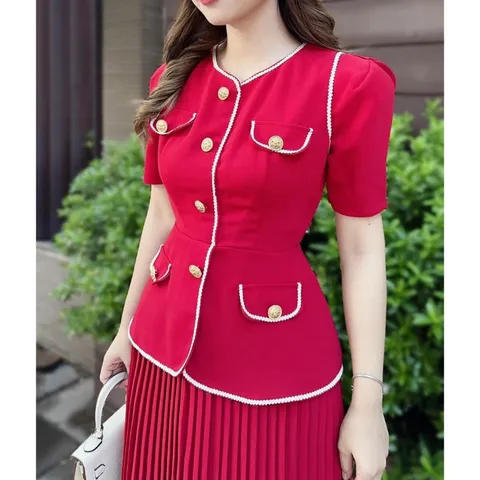 Set áo + chân vaý siêu đẹp Giá 320k set Hàng có sẵn giao ngay Chất liệu siêu đẹp