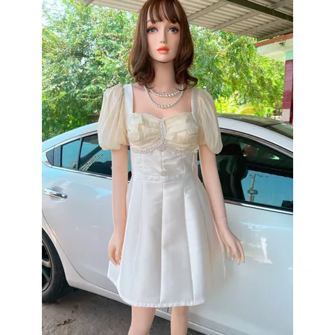 Đầm tapta xịn  Hàng có sẵn giao ngay M Màu kem Giá 299k