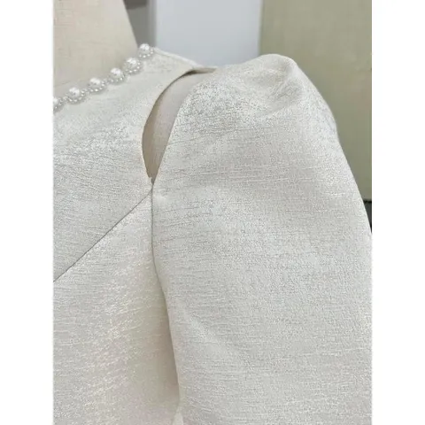 Váy Tafta Lót Lụa  -  Phối Cổ Đính Hạt Sang Trọng Giá 290k Hàng có sẵn giao ngay M Màu xanh mint