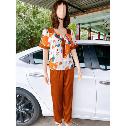 Set bộ áo và quần  Chất liệu lụa latin cao cấp Giá 180k/ cả bộ Hàng có sẵn giao ngay