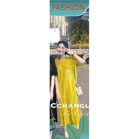 Đầm sơmi lụa nilen cổ vest túi nắp siêu xinh Giá 250k Hàng có sẵn giao ngay