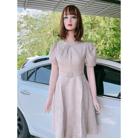 Đầm Gấm Xoè  Chất liệu gấm xốp đúp lót 2 lớp Hàng có sẵn giao ngay S Giá 290k