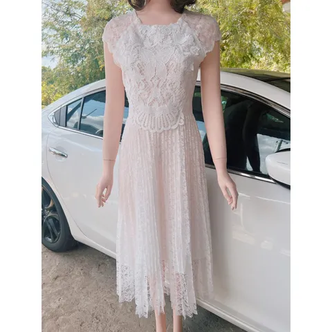 Đầm ren chính chủ MIN Màu trắng ren Hàng ren cao cấp Giá 390k Hang có sẵn giao ngay M