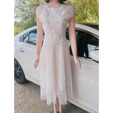 Đầm ren chính chủ MIN Màu trắng ren Hàng ren cao cấp Giá 390k Hang có sẵn giao ngay M
