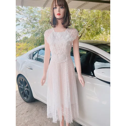 Đầm ren chính chủ MIN Màu trắng ren Hàng ren cao cấp Giá 390k Hang có sẵn giao ngay M