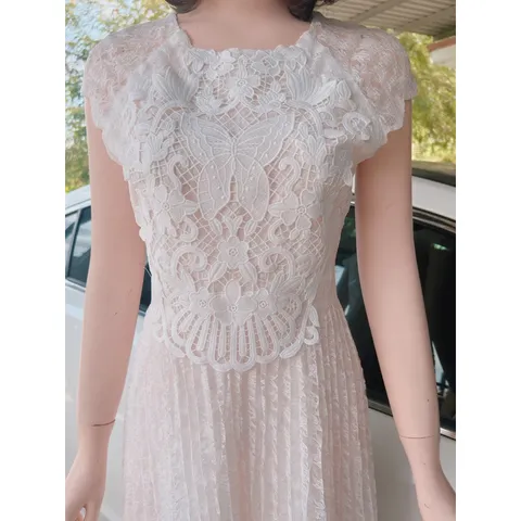 Đầm ren chính chủ MIN Màu trắng ren Hàng ren cao cấp Giá 390k Hang có sẵn giao ngay M