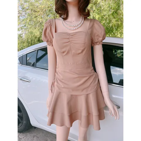Đầm màu nude siêu đẹp Giá 290k Hàng có sẵn giao ngay Chất liệu siêu đẹp