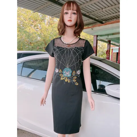Đầm đính đá siêu đẹp Giá 299k Hàng có sẵn giao ngay Màu đen Đủ size