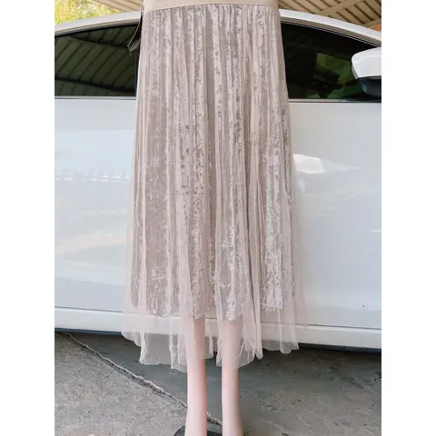 Chân váy xòe 2 lớp Giá 190k Hàng Quảng Châu  Hàng có sẵn giao ngay, eo chun co giãn dễ mặc