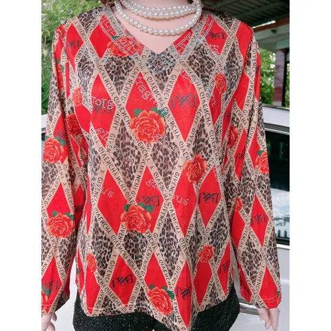 Áo Thun Tay Dài In Họa Tiết Giá 190k Đủ size tới 75kg Hàng có sẵn giao ngay