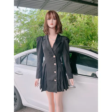 Đầm vest siêu sang , nút siêu đẹp Hàng có sẵn giao ngay Giá 290k Màu đen