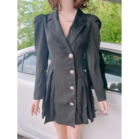 Đầm vest siêu sang , nút siêu đẹp Hàng có sẵn giao ngay Giá 290k Màu đen