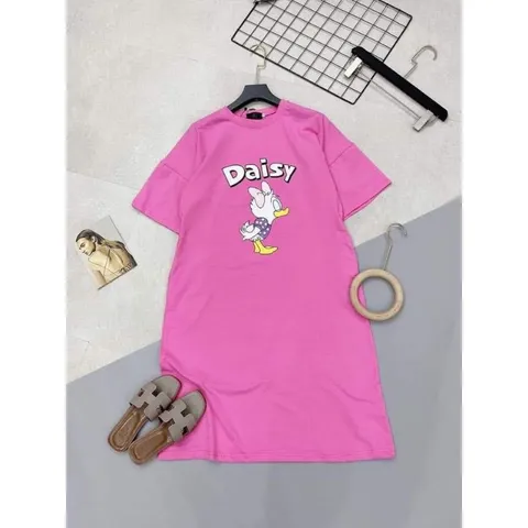 Đầm thun hồng vịt siêu cute Giá 199k Hàng có sẵn giao ngay Hàng đường may đẹp, kỹ, đúng mô tả.