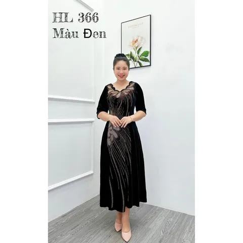 Đầm nhung cao cấp Giá 380k Hàng coa sẵn giao ngay Có đủ màu