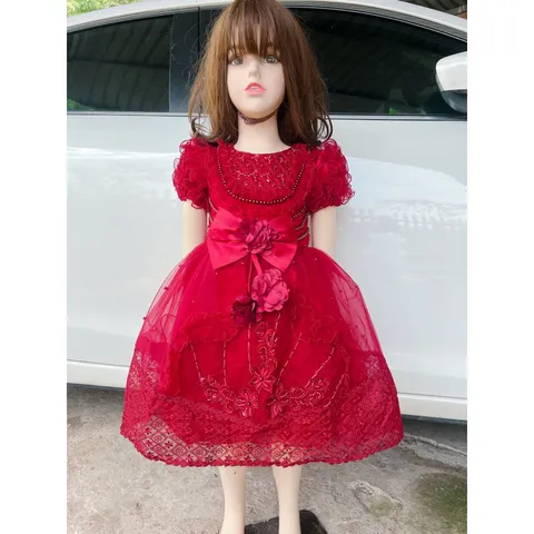 Đầm công chua siêu đẹp siêu sang Hàng cao cấp Giá 250k Hàng 4 lớp, tùng xoè to đẹp Hàng có sẵn giao ngay Màu đỏ
