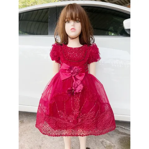 Đầm công chua siêu đẹp siêu sang Hàng cao cấp Giá 250k Hàng 4 lớp, tùng xoè to đẹp Hàng có sẵn giao ngay Màu đỏ