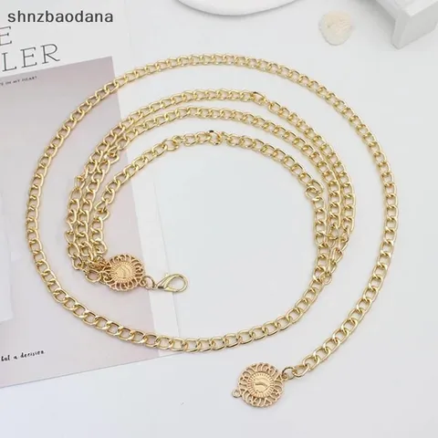 Dây Thắt Lưng Kim Loại vàng Nữ Dây Xích Eo Dài Nhiều Lớp Dây Xích Eo Đầm Dây Xích Trang Trí  Phong Cách Dây