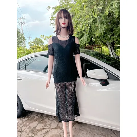 Đầm ren dạ hội dáng dài  Size S Hàng có sẵn giao ngay  Giá 250k Đúp lót 2 lớp