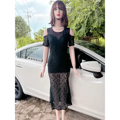 Đầm ren dạ hội dáng dài  Size S Hàng có sẵn giao ngay  Giá 250k Đúp lót 2 lớp