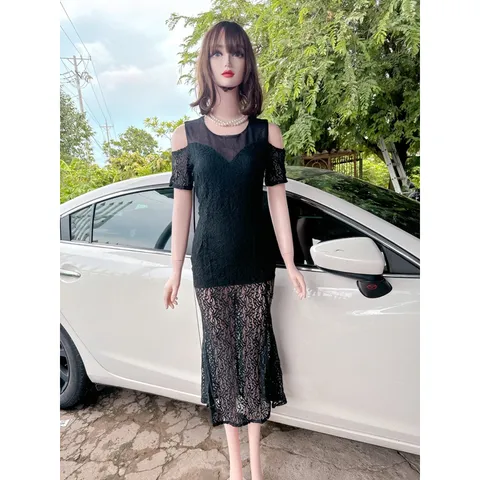 Đầm ren dạ hội dáng dài  Size S Hàng có sẵn giao ngay  Giá 250k Đúp lót 2 lớp
