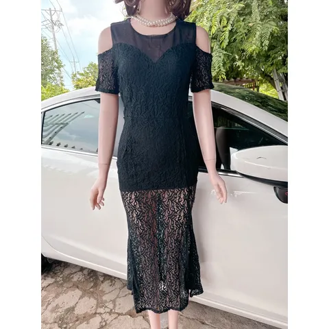 Đầm ren dạ hội dáng dài  Size S Hàng có sẵn giao ngay  Giá 250k Đúp lót 2 lớp