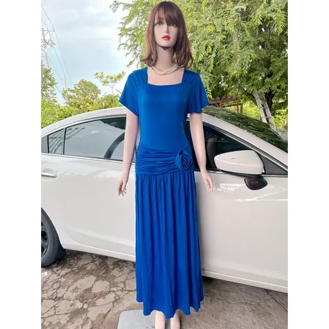 Đầm Body Cổ Vuông Hoa Eo dáng xoè, nhúng eo, dáng dài Hàng có sẵn giao ngay  Có đủ size tới 90kg ( có big size) 829506