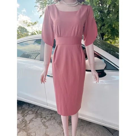 Đầm Nữ Tay cách điệu thanh lịch ,xếp li giữa váy Hàng có sẵn giao ngay  Giá 290k Hàng cao cấp  Đủ size tới 70kg
