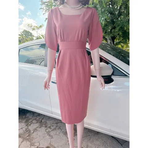 Đầm Nữ Tay cách điệu thanh lịch ,xếp li giữa váy Hàng có sẵn giao ngay  Giá 290k Hàng cao cấp  Đủ size tới 70kg