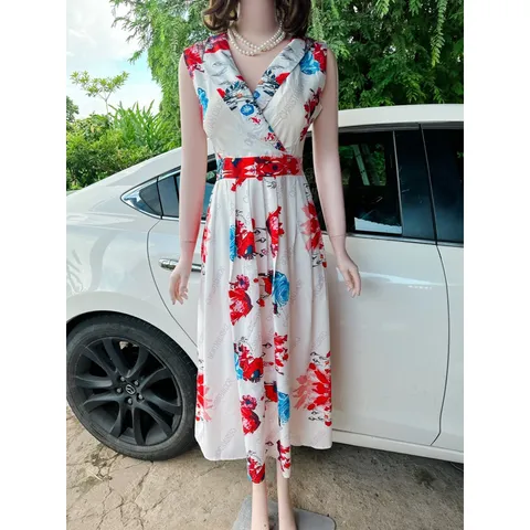 Đầm họa tiết sang trọng Hàng có sẵn giao ngay  Giá 290k Vừa dây kéo vừa bo chun co giãn dễ mặc  Dưới 70kg mặc đẹp