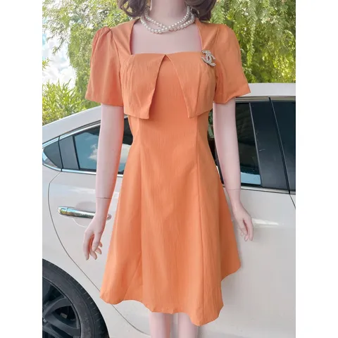 Đầm dự tiệc cổ cách điệu chất lụa cát hàn phù hợp đi chơi công sở sang chảnh Hàng có sẵn giao ngay  Giá 290k Đủ size