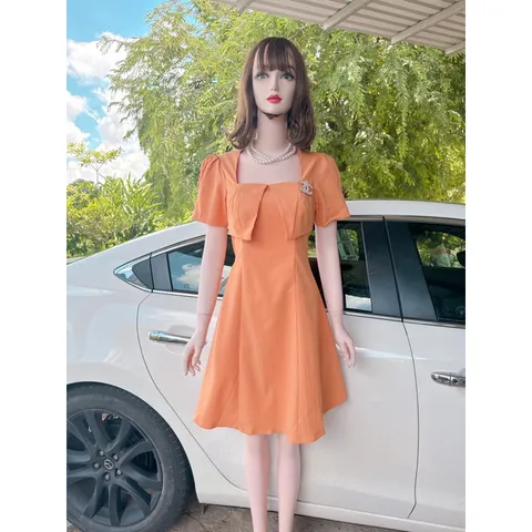 Đầm dự tiệc cổ cách điệu chất lụa cát hàn phù hợp đi chơi công sở sang chảnh Hàng có sẵn giao ngay  Giá 290k Đủ size