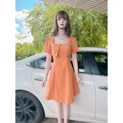 Đầm dự tiệc cổ cách điệu chất lụa cát hàn phù hợp đi chơi công sở sang chảnh Hàng có sẵn giao ngay  Giá 290k Đủ size