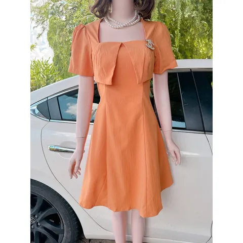 Đầm dự tiệc cổ cách điệu chất lụa cát hàn phù hợp đi chơi công sở sang chảnh Hàng có sẵn giao ngay  Giá 290k Đủ size