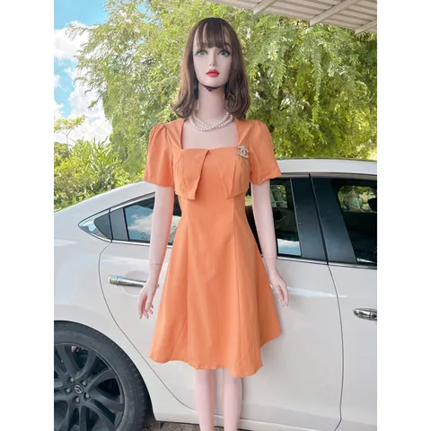 Đầm dự tiệc cổ cách điệu chất lụa cát hàn phù hợp đi chơi công sở sang chảnh Hàng có sẵn giao ngay  Giá 290k Đủ size