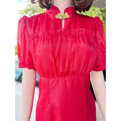 Đầm đỏ 2 lớp  Hàng có sẵn LXL Giá 290k Hàng đẹp hàng xịn đẹp cao cấp  chuyên hàng thiết kế đẹp, xịn, đúp lót 2 lớp