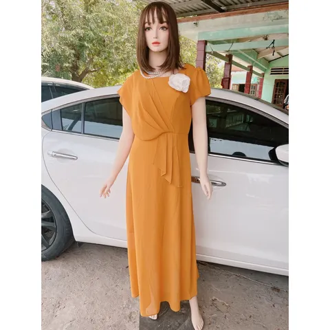 Đầm dạ hội siêu sang HÀng có sẵn giao ngay Giá 330k Màu vàng