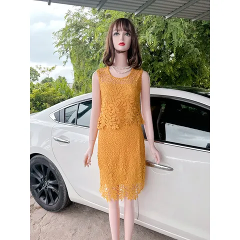 ĐẦM REN SANG CHẢNH dịu dàng thanh lịch, sang trọng 👉 chất liệu ren co giãn 👉 hàng cao cấp 👉Đủ size tới 70kg Giá 320k