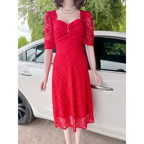 Đầm ren cao cấp tay lỡ dự tiệc đi chơi thoải mái, có co giãn dễ mặc  Hàng có sẵn giao ngay , có size tới 80kg Giá 299k