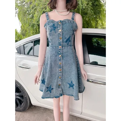 Đầm Jean cao cấp Hàng có sẵn giao ngay Giá 290k Chất liệu jean Hàng Quảng châu