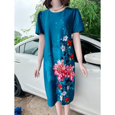 Đầm form SUÔNG RỘNG TRUNG NIÊN THIẾT KẾ LỤA NHẬP CAO CẤP NHIỀU MẪU QUÀ TẶNG Ý NGHĨA NGOẠI MẸ CÔ DÌ Giá 290k Hàng có sẵn