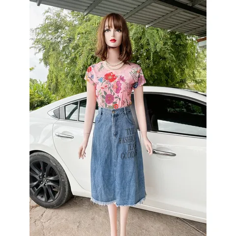 Set Áo Thun Chân Váy Jeans Chất Vải Mềm Mịn, Thoáng Mát, Hàng Cao Cấp, Có Kèm Hình Thật. Giá 290k/ cả set Hàng có sẵn